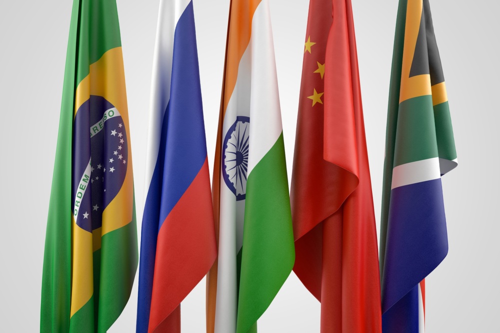 BRICS countries' flags