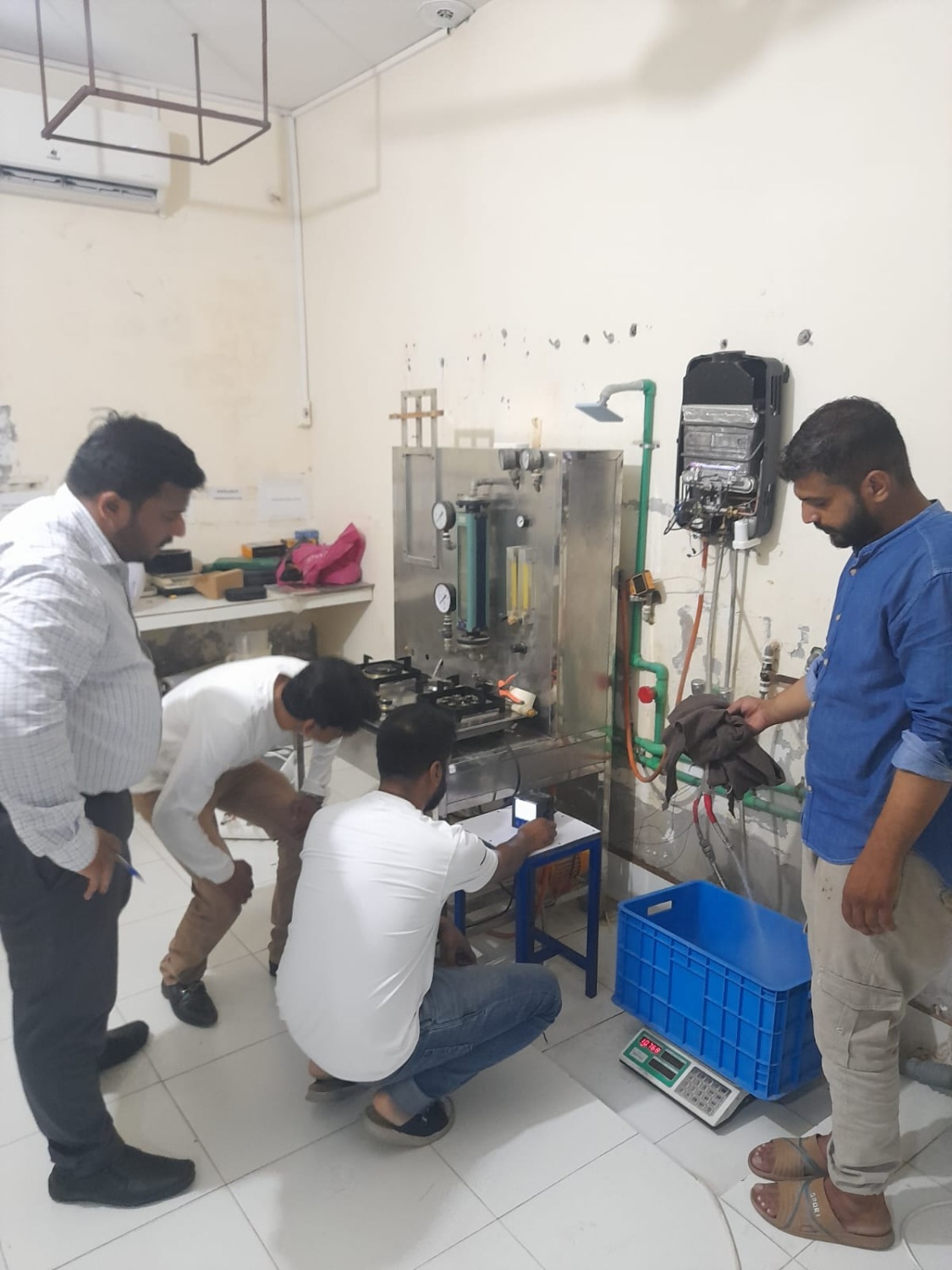 A water heater test lab in Gujranwala, Punjab